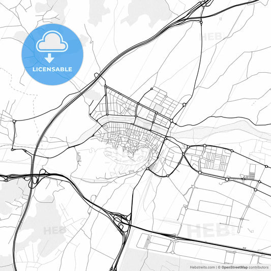 Vector PDF map of Sagunto, Spain