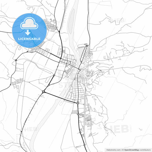 Vector PDF map of Tortosa, Spain