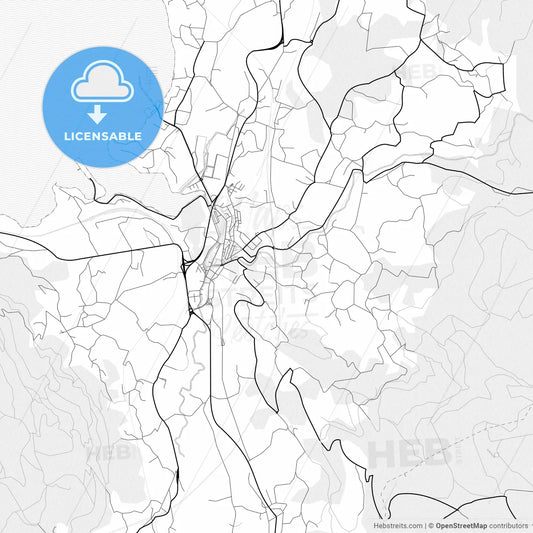 Vector PDF map of Redondela, Spain