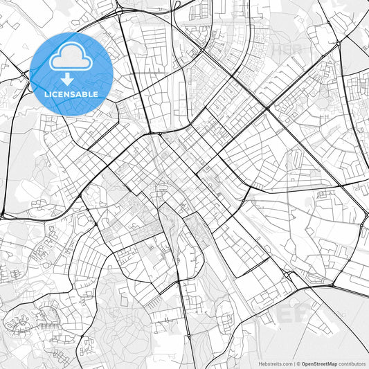 Vector PDF map of Uppsala, Sweden