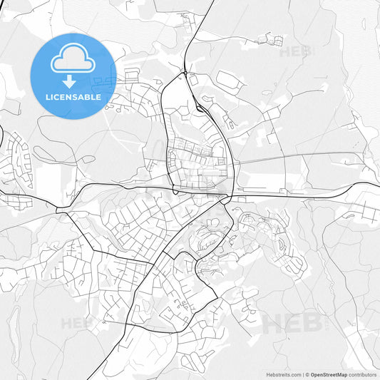 Vector PDF map of Tumba, Sweden