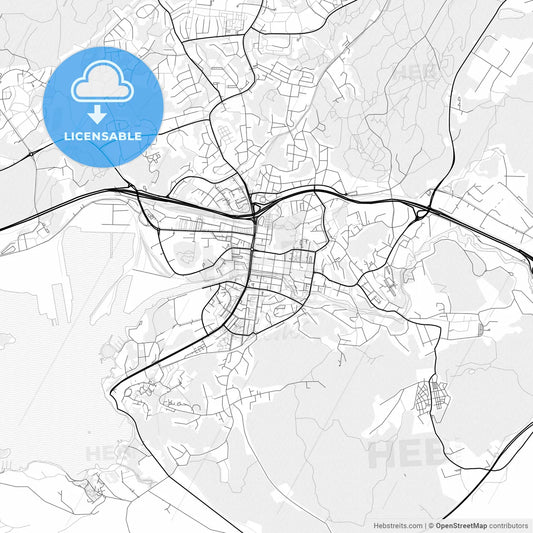 Vector PDF map of Uddevalla, Sweden