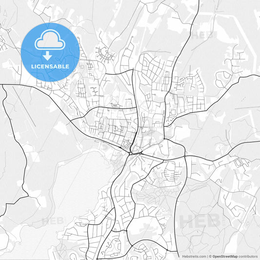 Vector PDF map of Vallentuna, Sweden