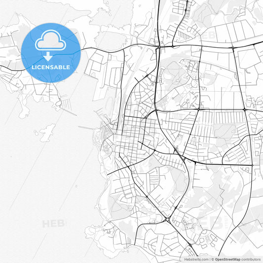 Vector PDF map of Varberg, Sweden