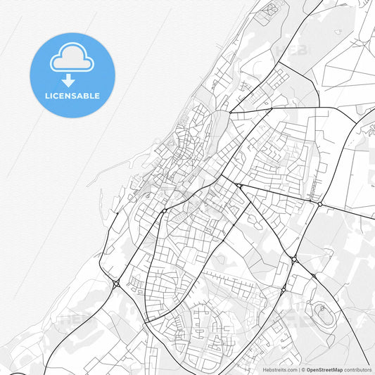 Vector PDF map of Visby, Sweden