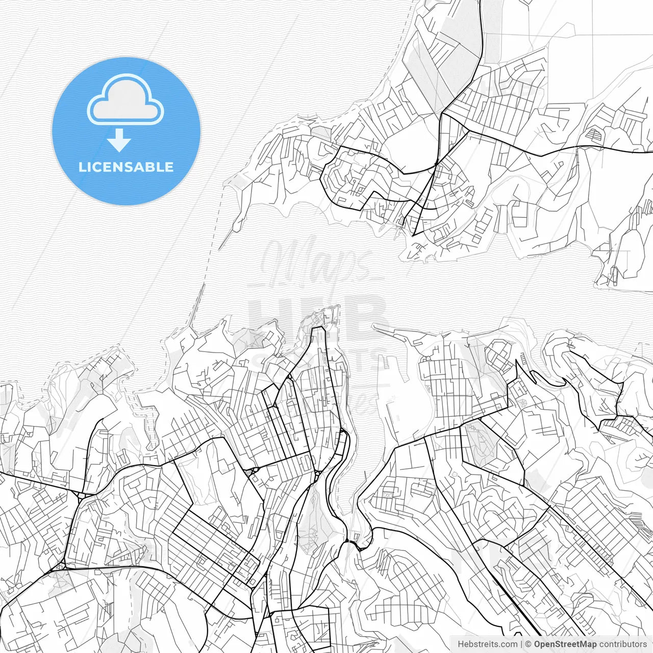 Vector PDF map of Sevastopol, Ukraine