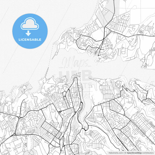 Vector PDF map of Sevastopol, Ukraine