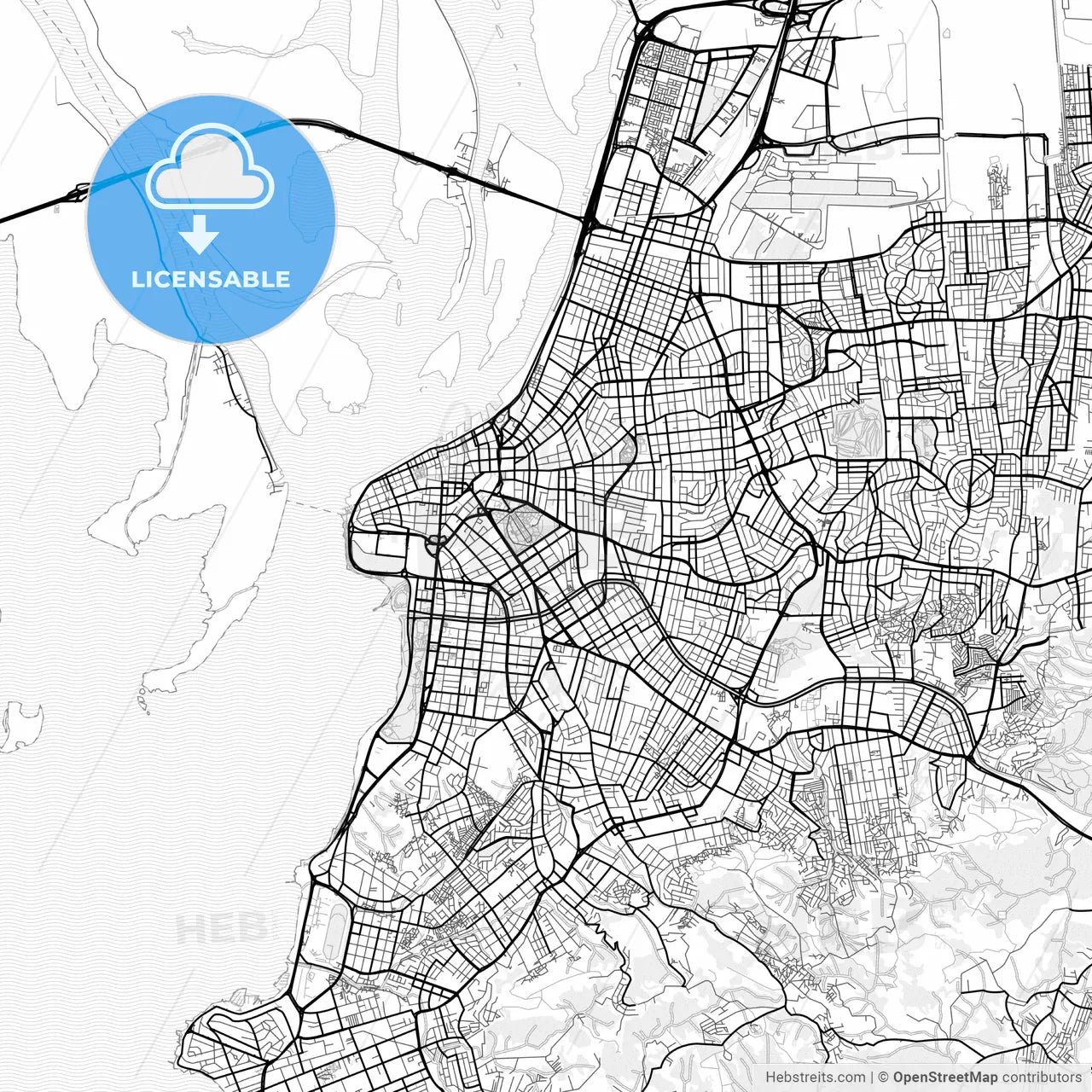 Vector PDF map of Porto Alegre, Brazil