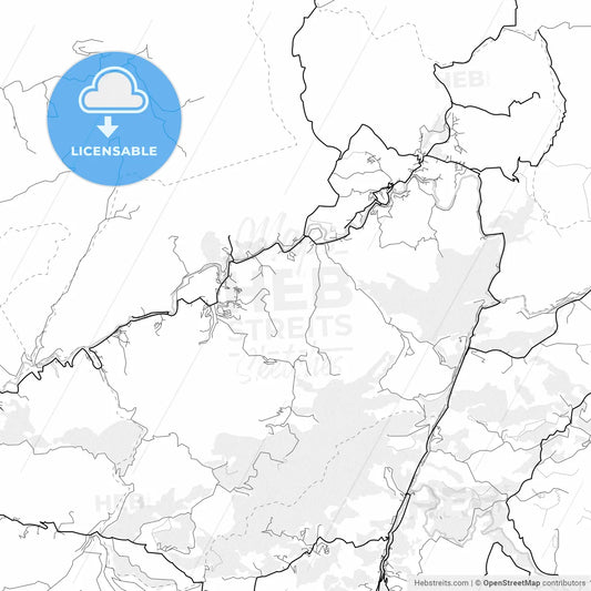 Vector PDF map of Sao Jose do Rio Preto, Brazil