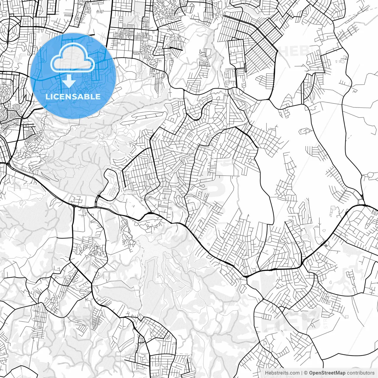 Vector PDF map of Viamao, Brazil