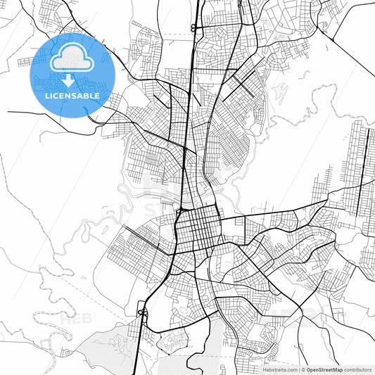 Vector PDF map of Sao Leopoldo, Brazil