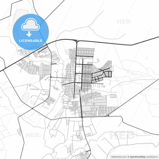 Vector PDF map of Planaltina, Brazil