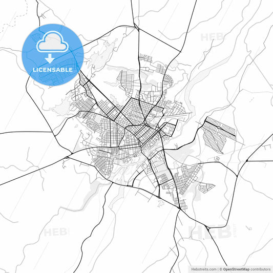 Vector PDF map of Sobral, Brazil