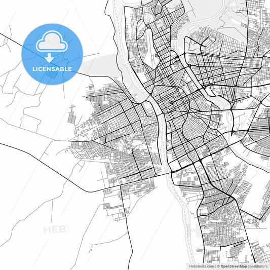 Vector PDF map of Timon, Brazil