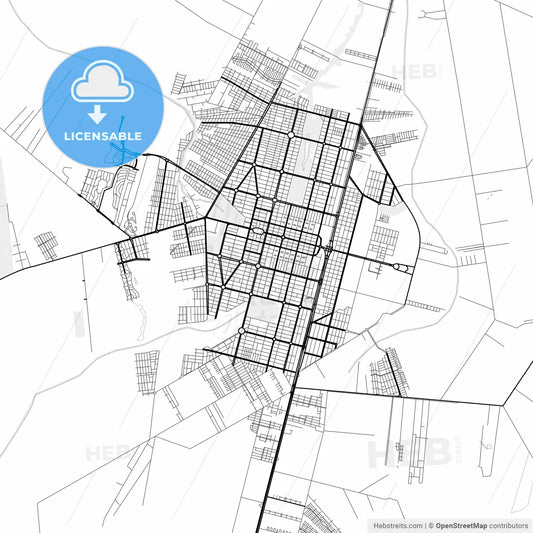 Vector PDF map of Sinop, Brazil