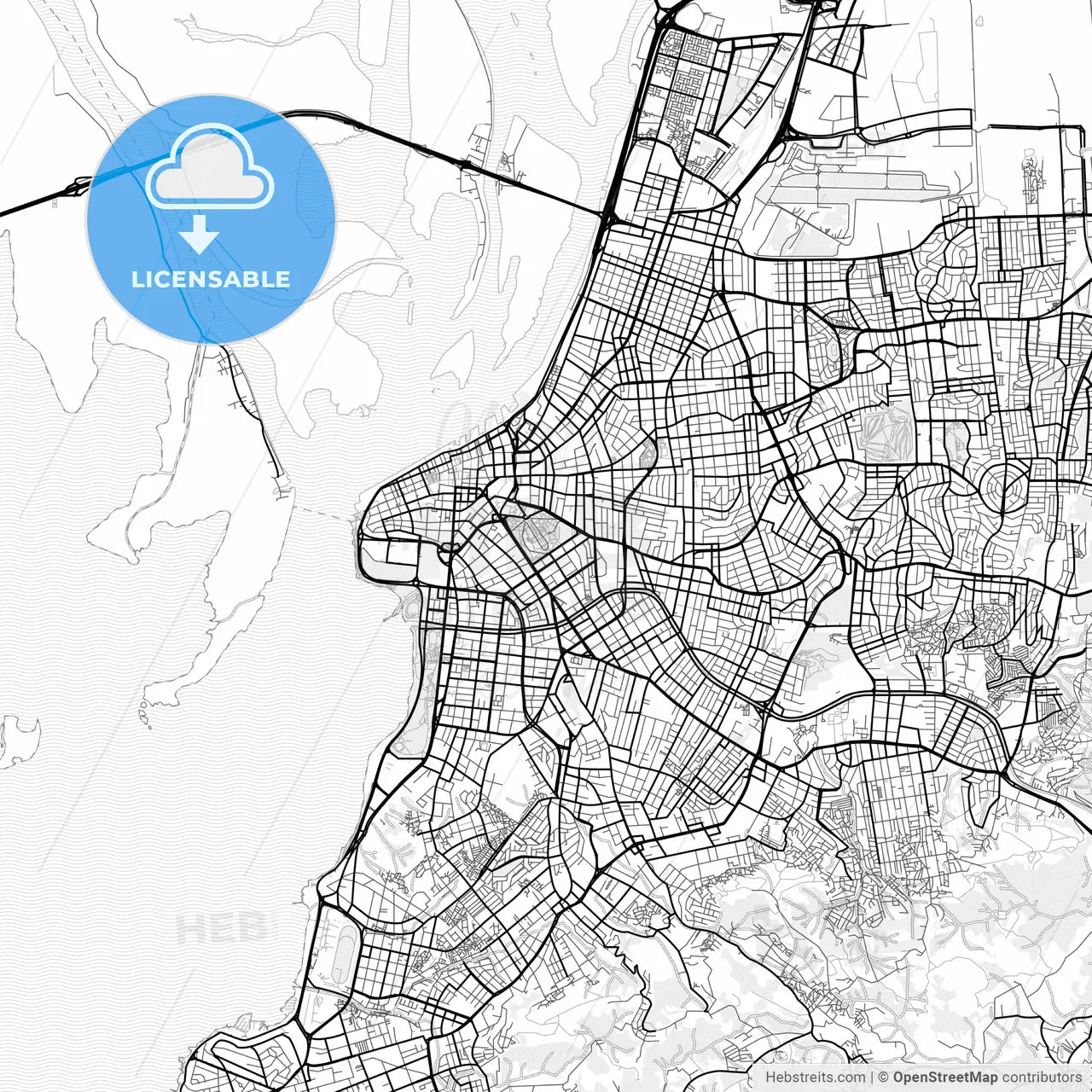 Vector PDF map of Poa, Brazil