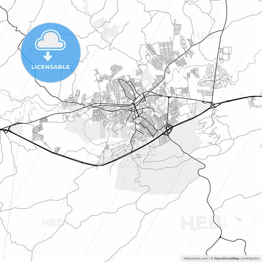 Vector PDF map of Vitoria de Santo Antao, Brazil