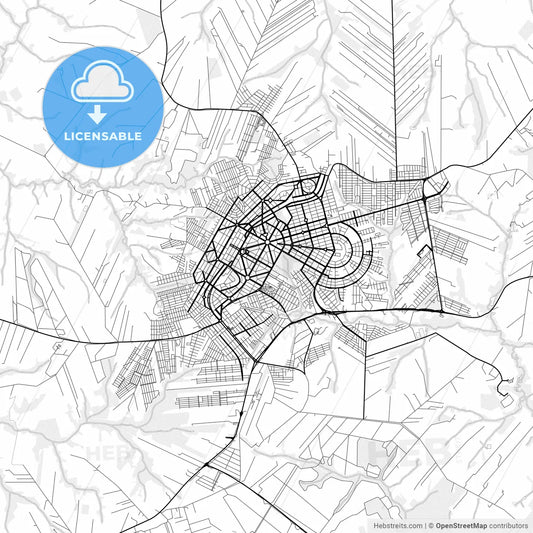 Vector PDF map of Umuarama, Brazil