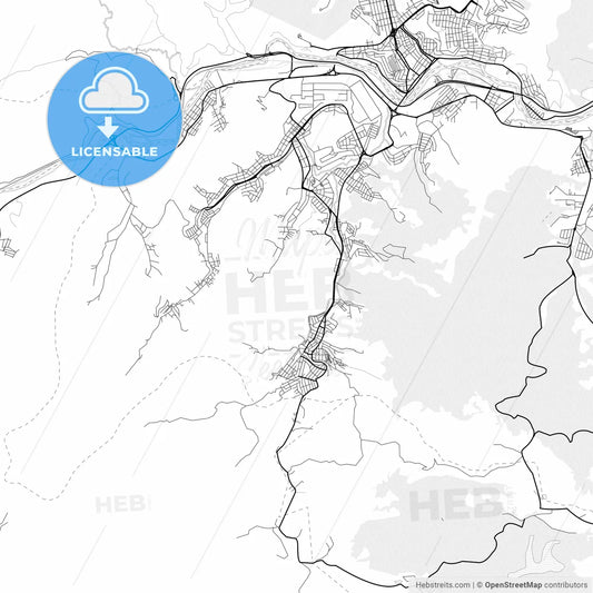 Vector PDF map of Timoteo, Brazil