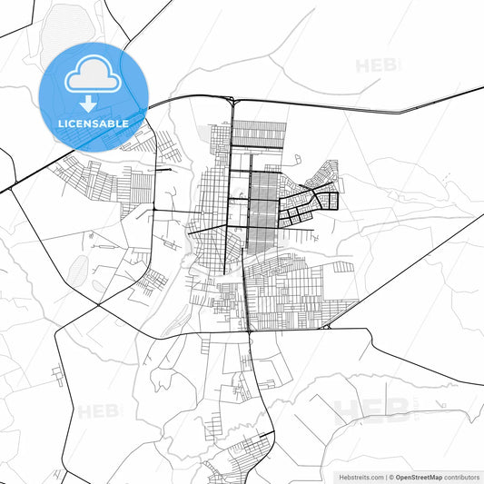 Vector PDF map of Planaltina, Brazil