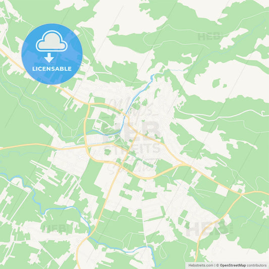 Livno, Bosnia and Herzegovina Vector Map - Classic Colors