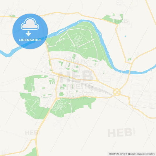 Dimitrovgrad, Bulgaria Vector Map - Classic Colors