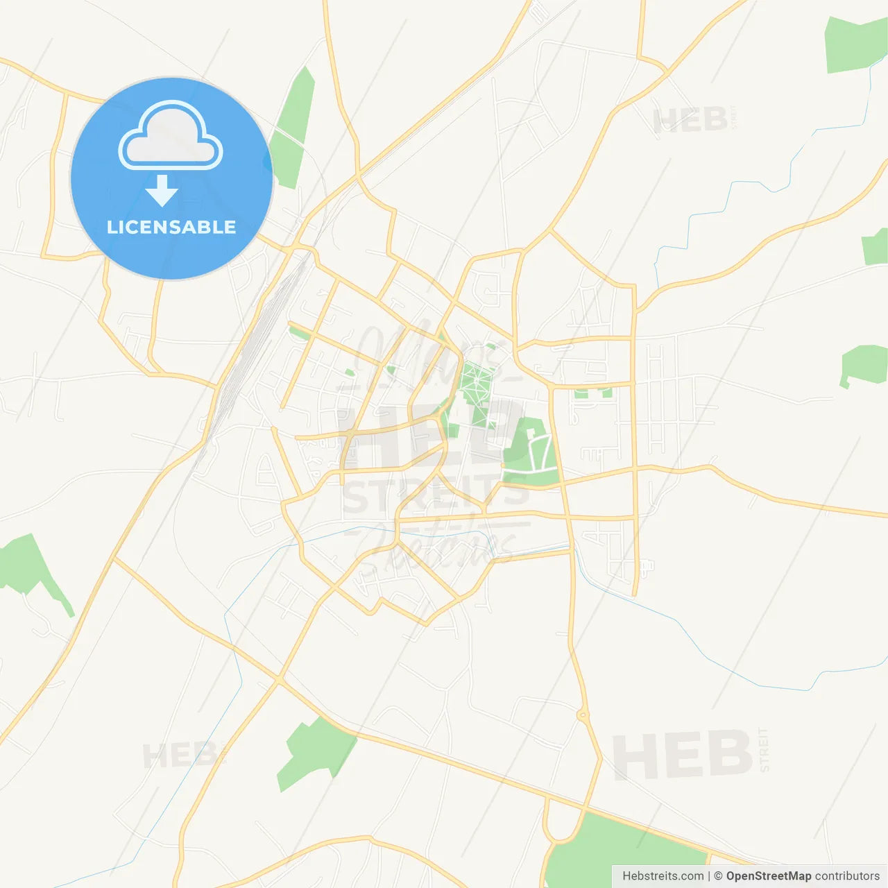 Koprivnica , Croatia Vector Map - Classic Colors