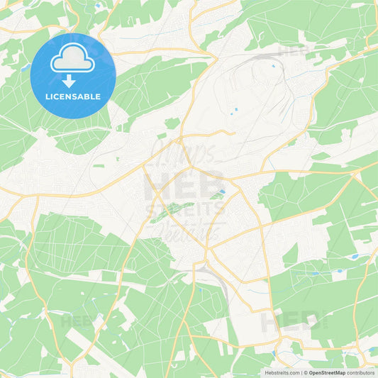 Kladno, Czechia Vector Map - Classic Colors