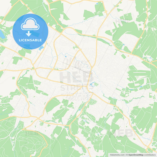 Detmold, Germany Vector Map - Classic Colors