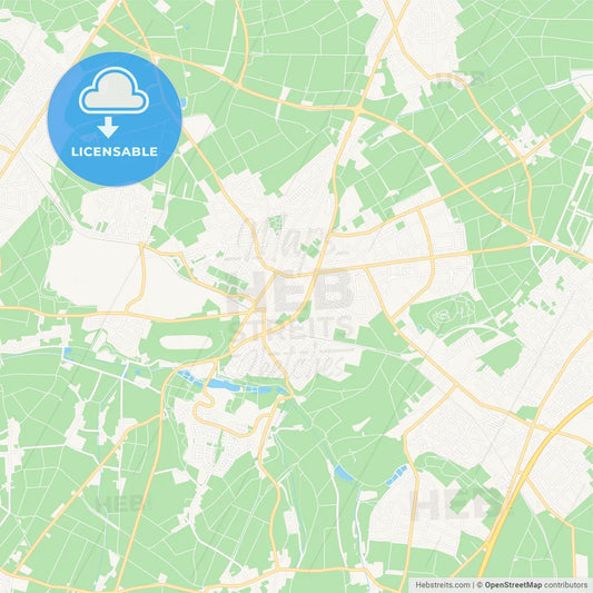 Alsdorf, Germany Vector Map - Classic Colors