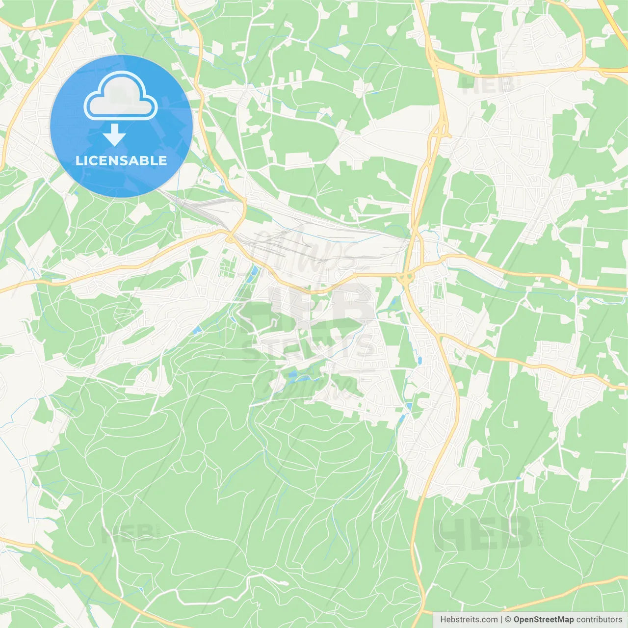 Georgsmarienhutte, Germany Vector Map - Classic Colors