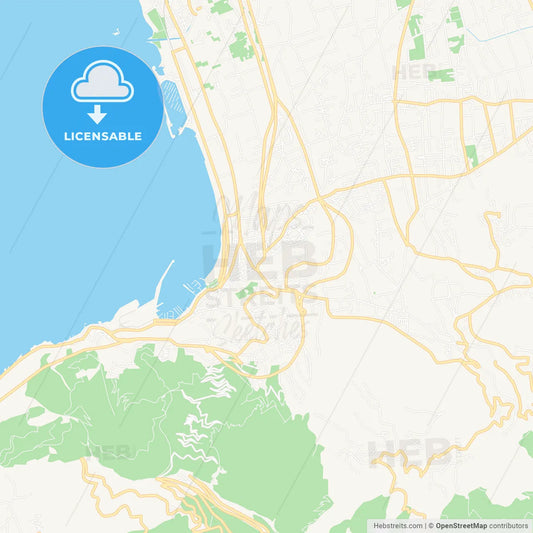 Castellammare di Stabia, Italy Vector Map - Classic Colors