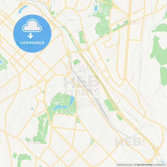 Chisinau, Moldova Vector Map - Classic Colors