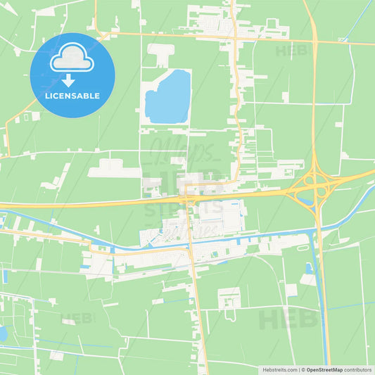 Midden-Groningen, Netherlands Vector Map - Classic Colors