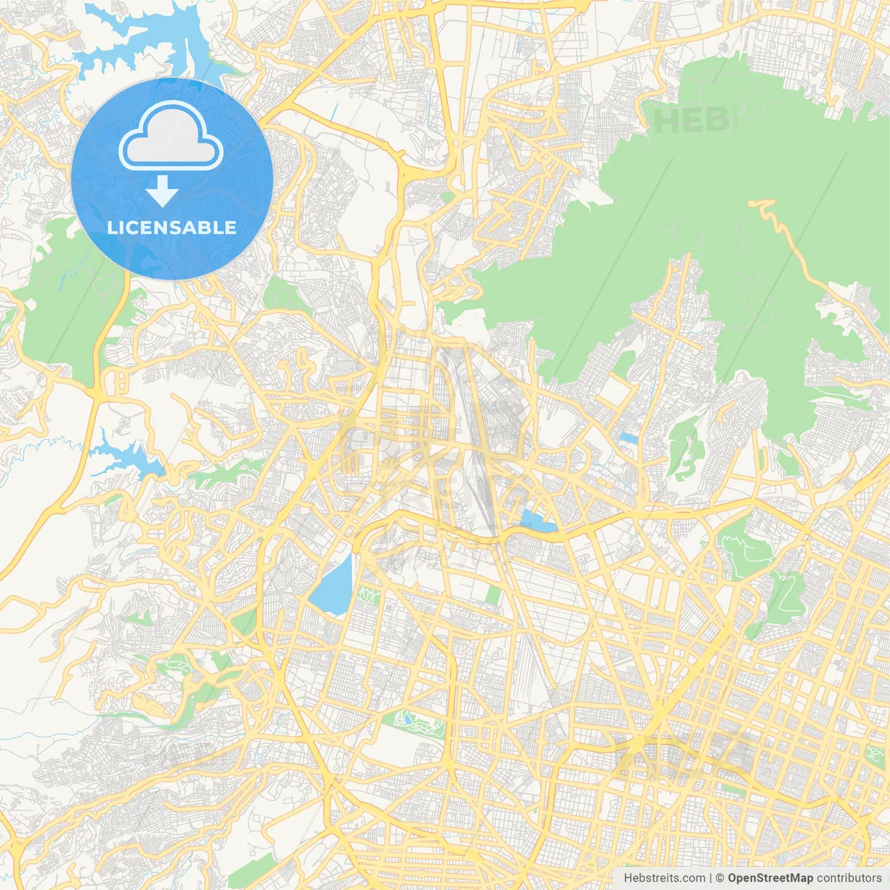 Empty vector map of Tlalnepantla, México, Mexico