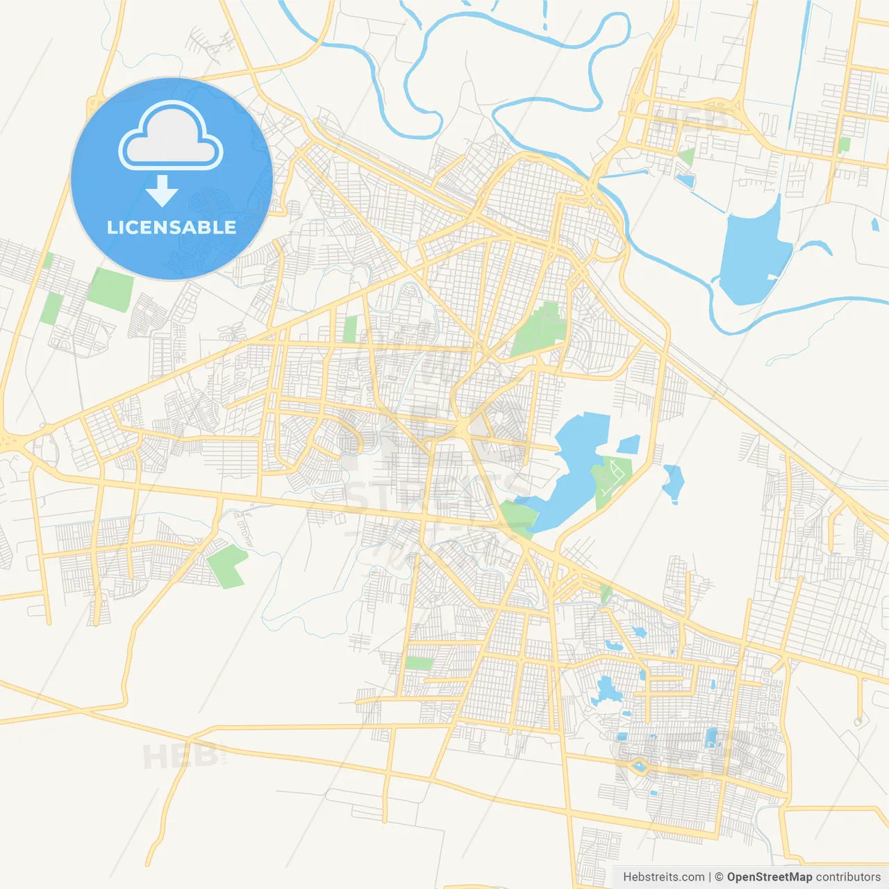 Empty vector map of Reynosa, Tamaulipas, Mexico