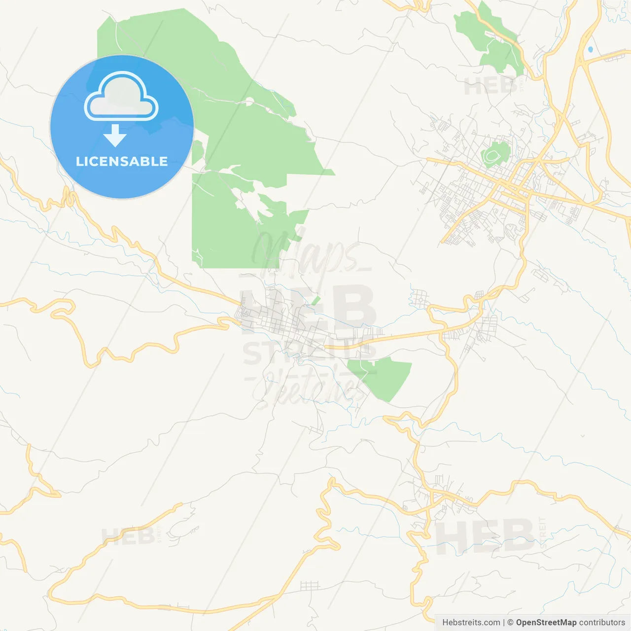 Empty vector map of Xico, México, Mexico