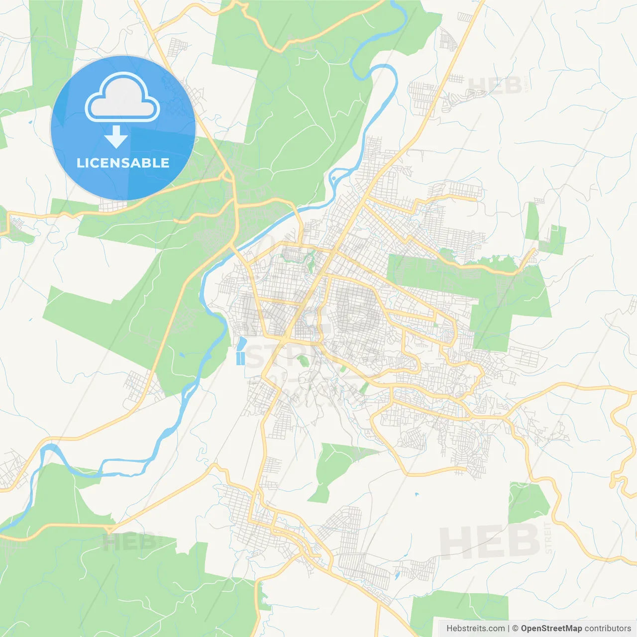 Empty vector map of Poza Rica, Veracruz, Mexico