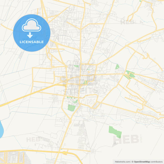 Empty vector map of Texcoco, México, Mexico