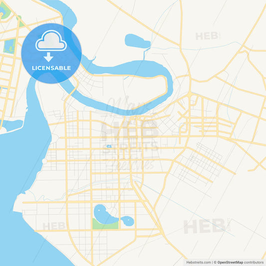 Printable street map of Yingkou, China