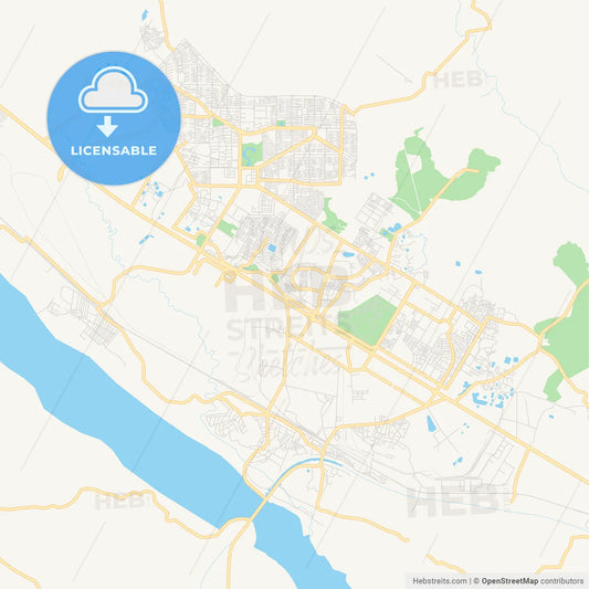 Printable street map of Durgapur, India
