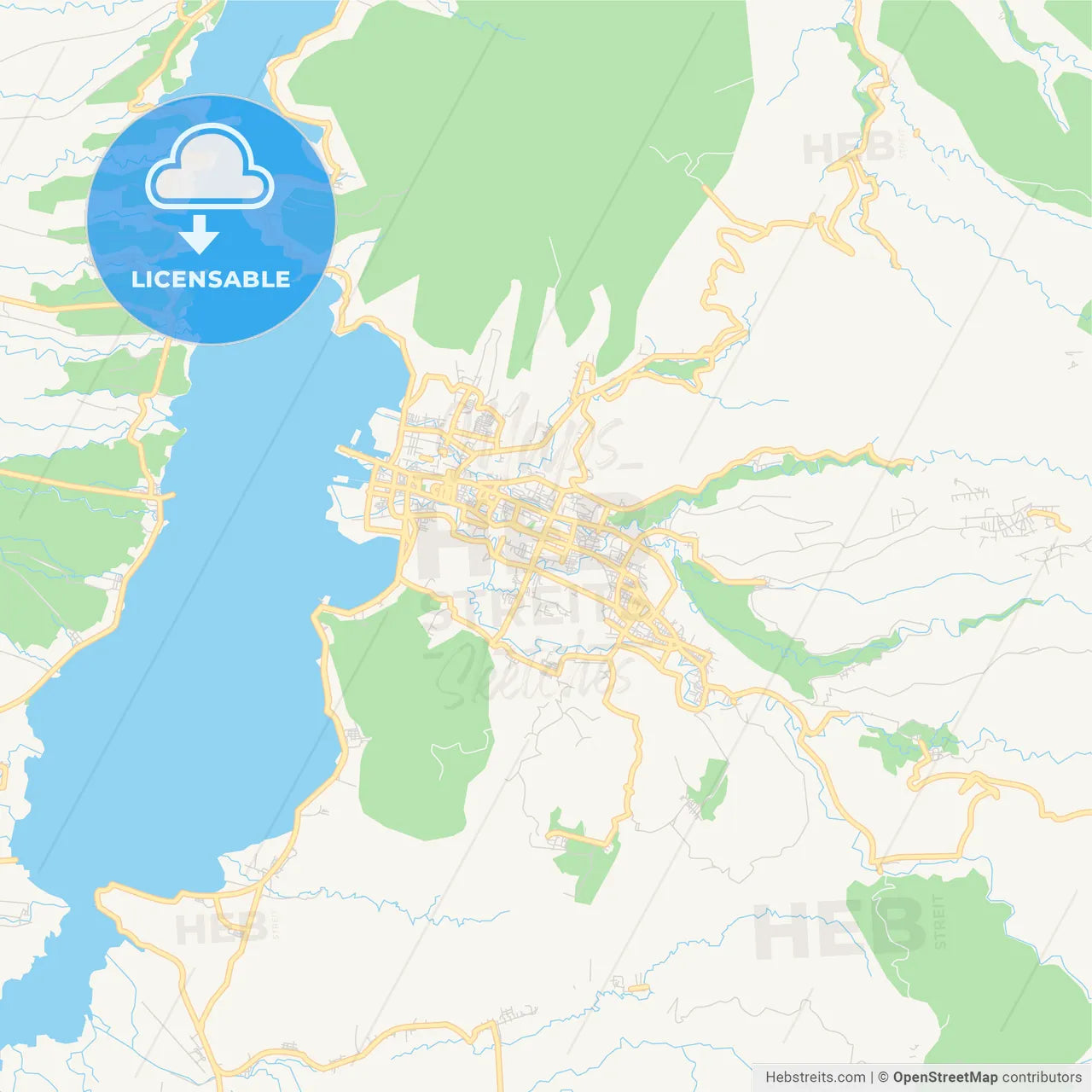 Printable street map of Bima, Indonesia
