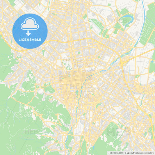 Printable street map of Sapporo, Japan