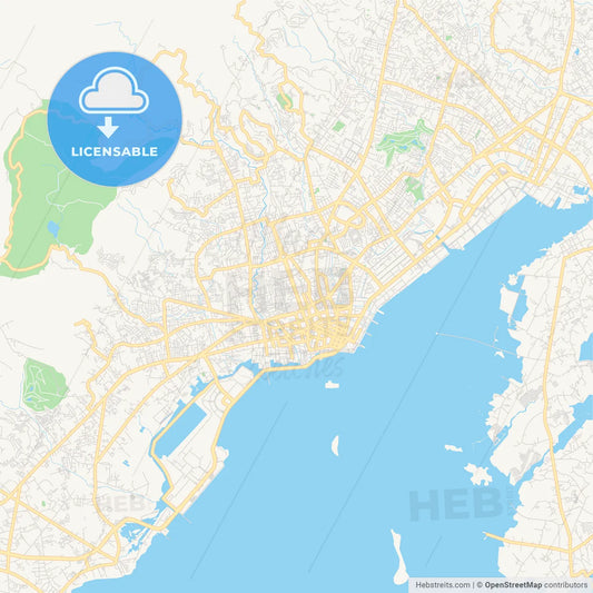Printable street map of Cebu City, Philippines
