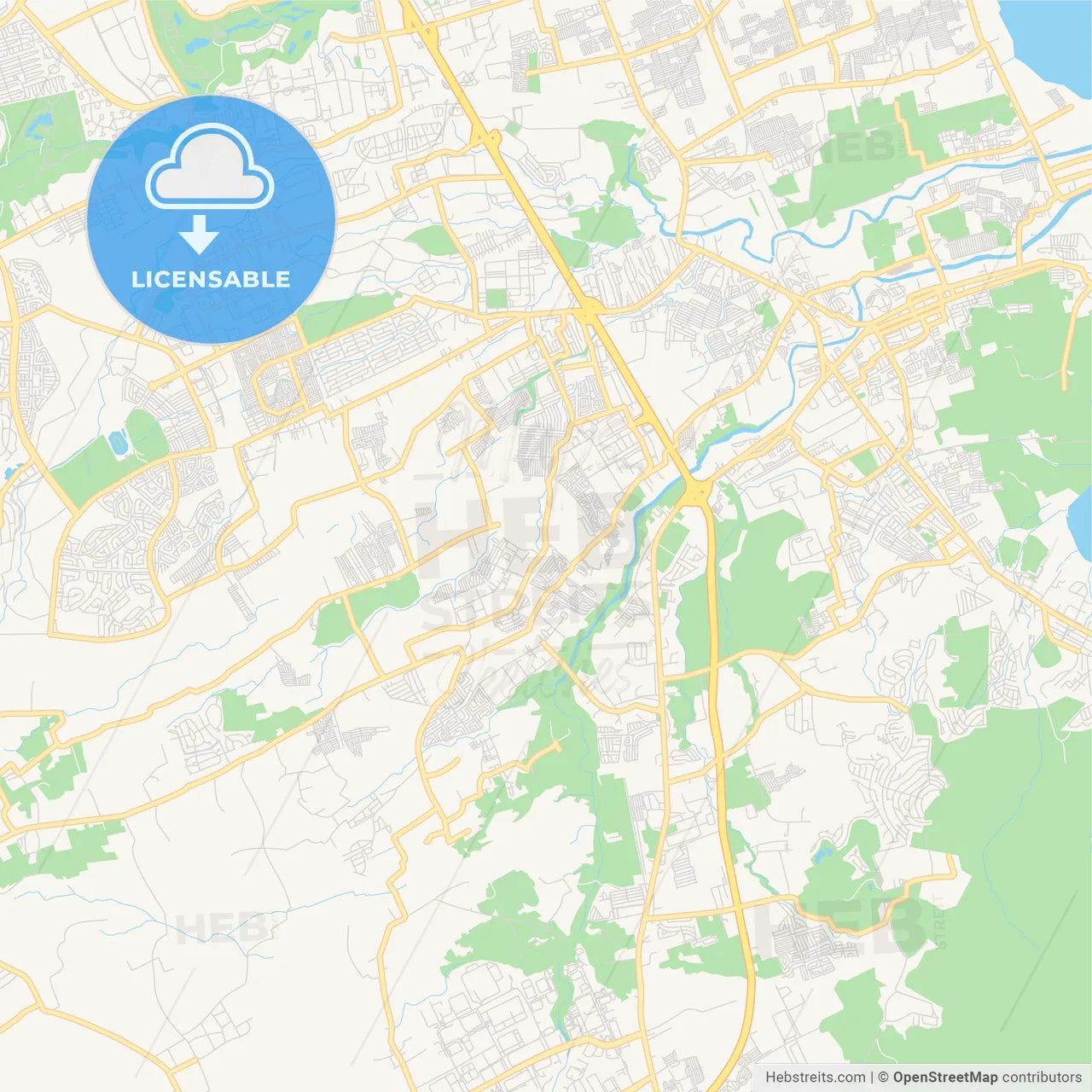 Printable street map of Calamba, Philippines