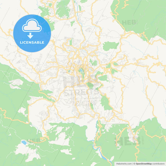 Printable street map of Baguio, Philippines