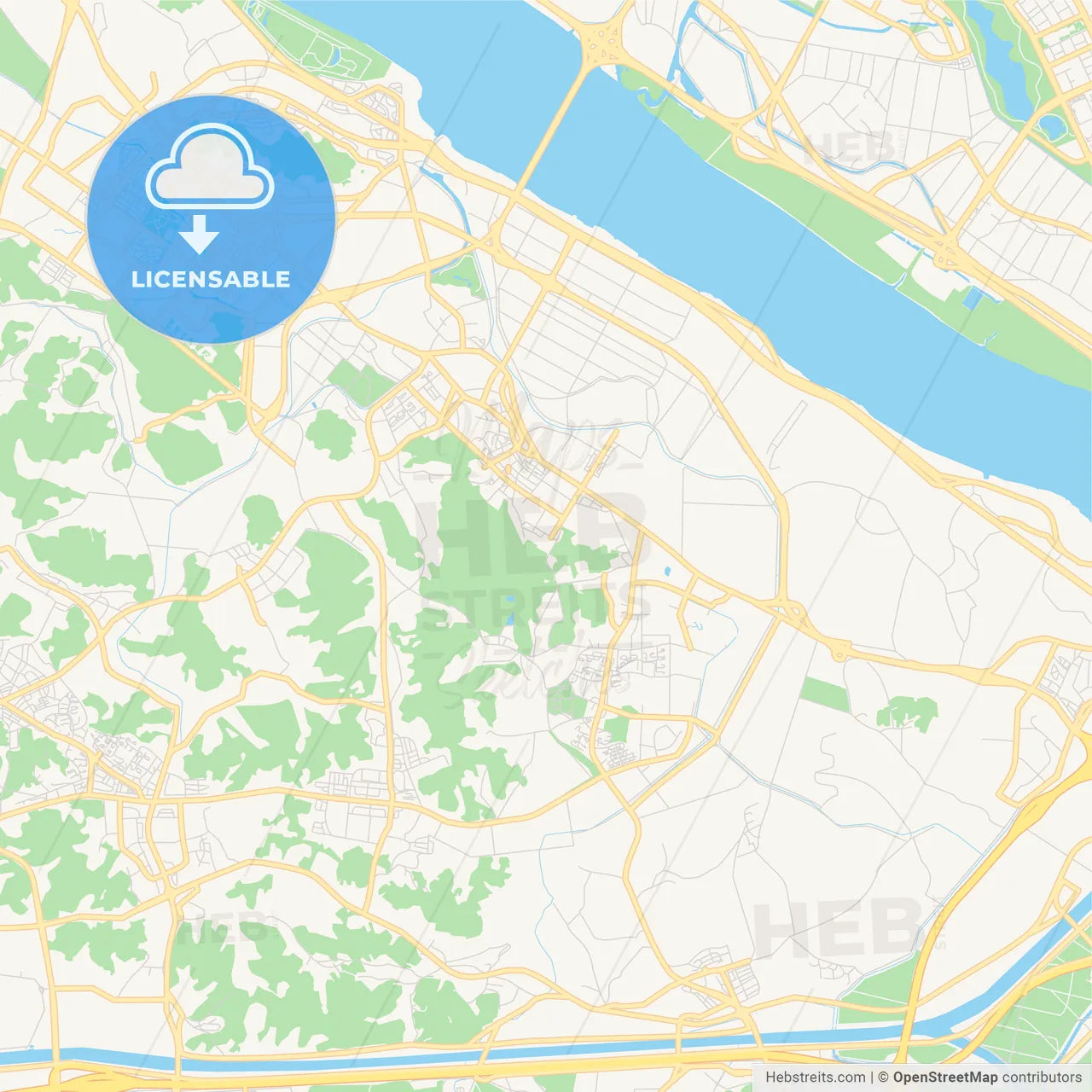 Printable street map of Gimpo, South Korea