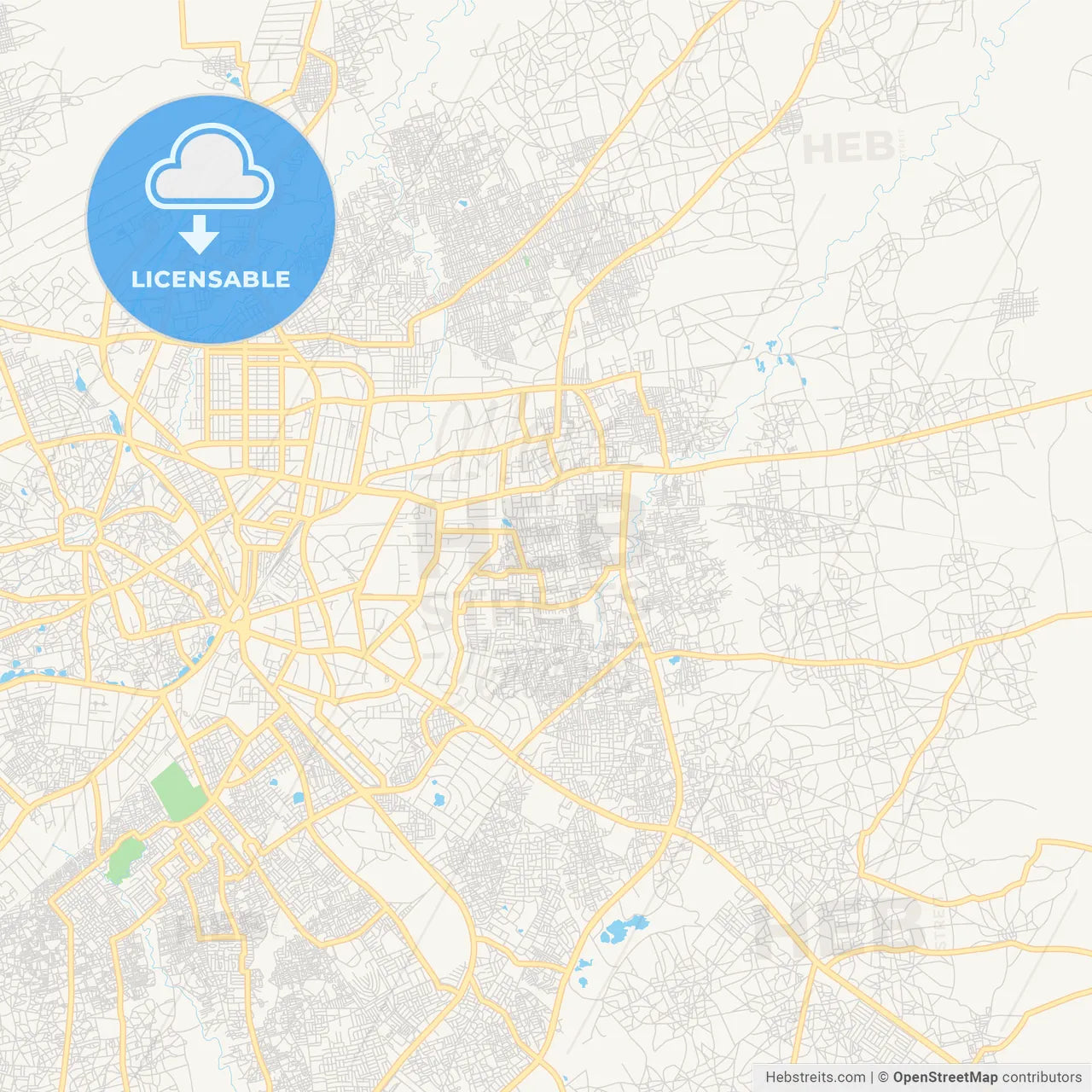 Printable street map of Kano, Nigeria