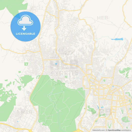 Printable street map of Abobo, Ivory Coast