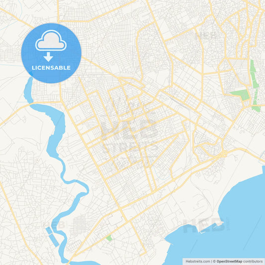 Printable street map of Matola, Mozambique